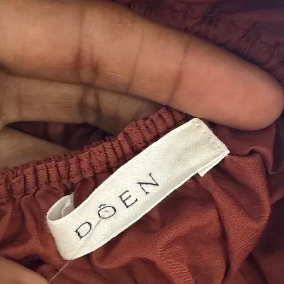 NWT DOEN Quin organic cotton poplin maxi dress in amberwood XL - Picture 7 of 9